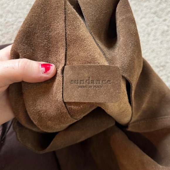 Sundance Italian leather suede slouchy hobo bag - Picture 7 of 8